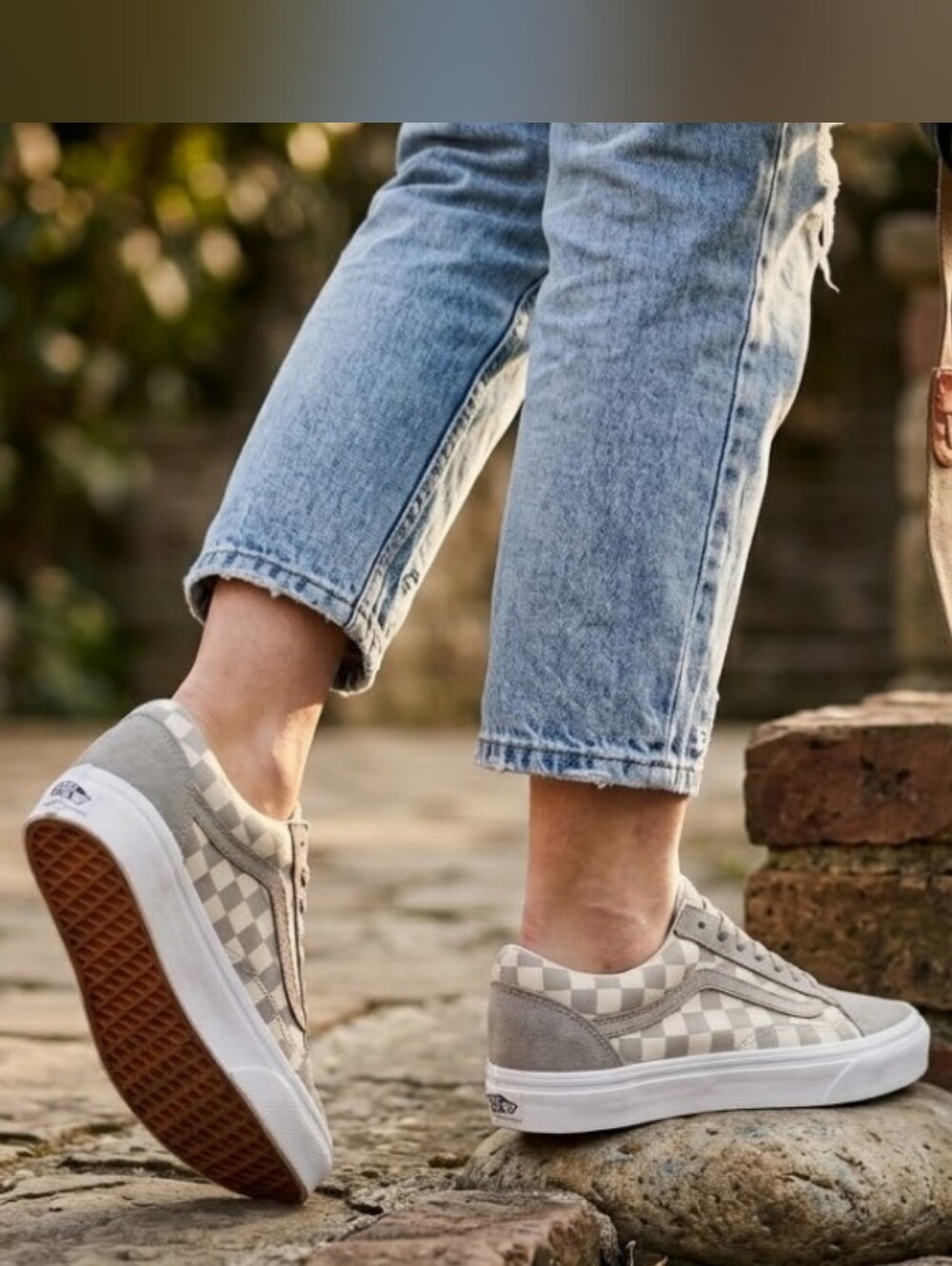 NEW! Vans Checkerboard Suede Low-Top Sneakers - Taupe sz 7 NWT
